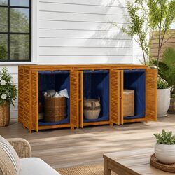 Garden Storage Box Specifications: 210x87x104cm Acacia Wood