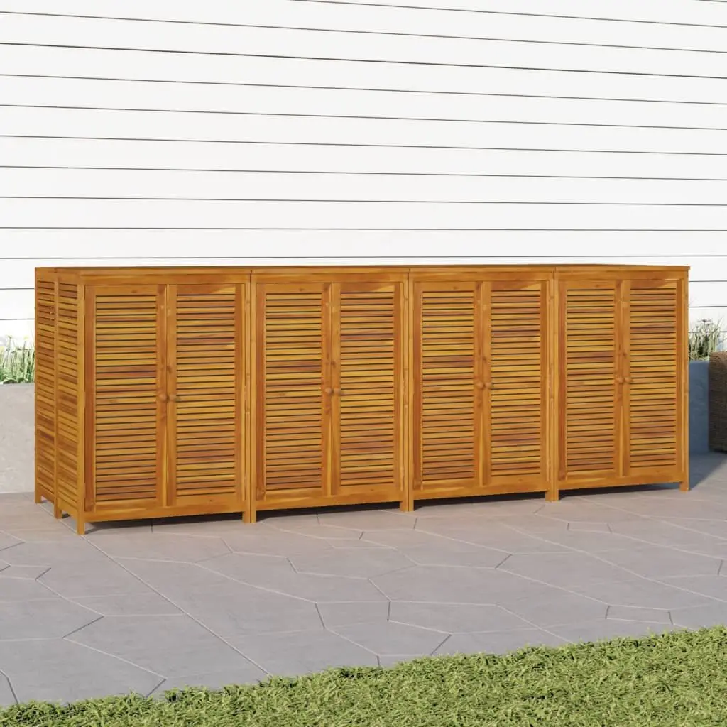 Garden Storage Box Outdoor Solid Acacia Wood 280x87x104 cm