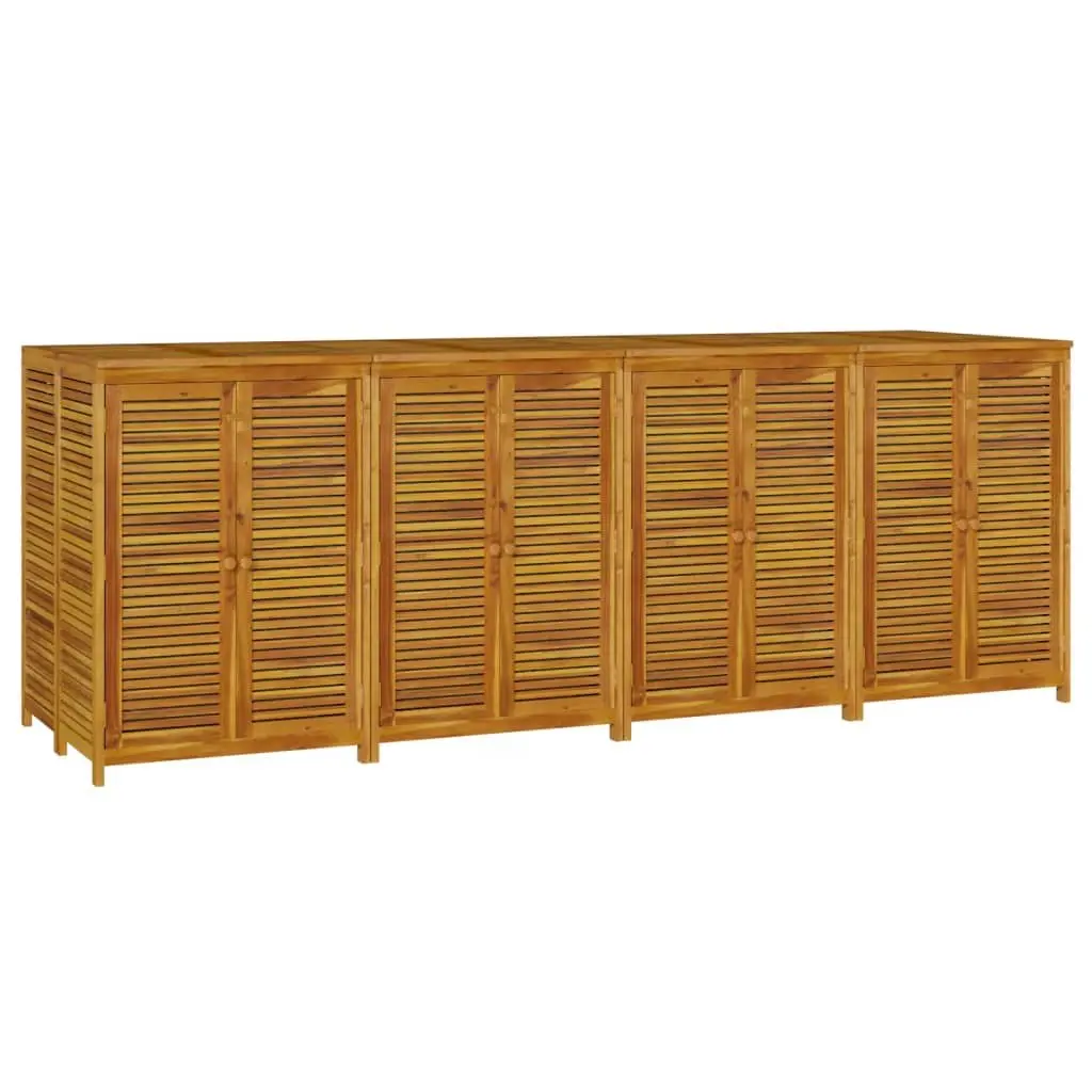 Garden Storage Box Outdoor Solid Acacia Wood 280x87x104 cm