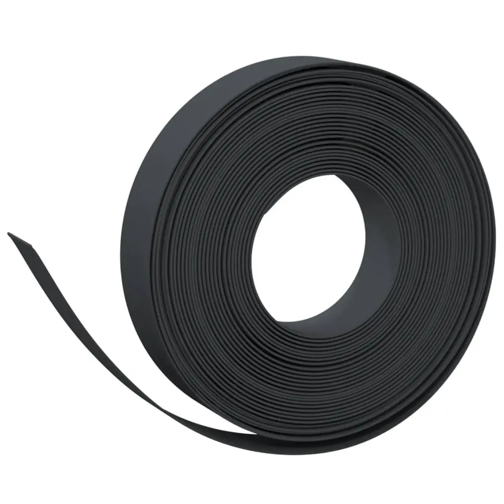 Garden Edging 2 pcs Black 10 m Flexible Lawn Border Flower Bed Path Edger