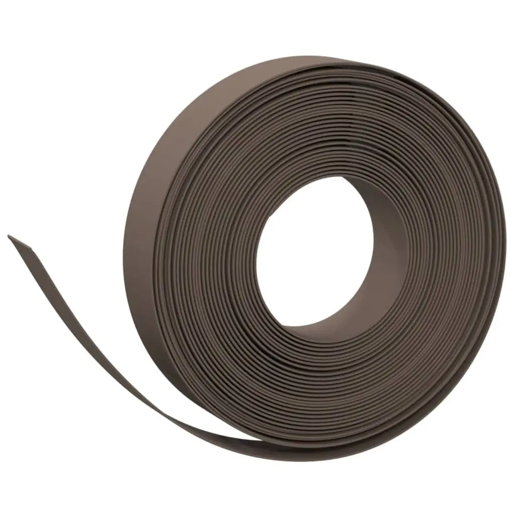 Garden Edging Borders 5 pcs Brown 10 m Flexible Lawn Edge Flower Bed Path Trim