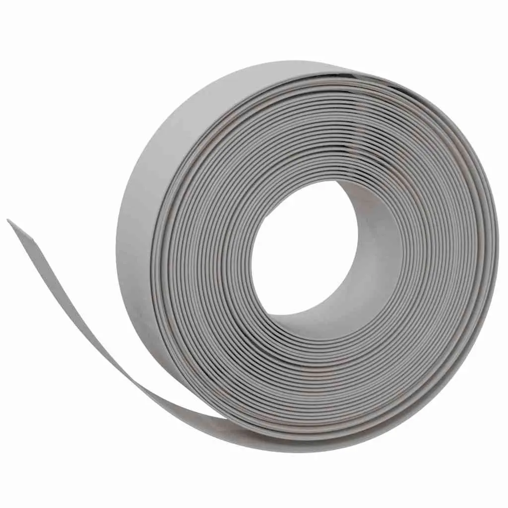 Garden Edging Borders for Outdoor Use 10 m Flexible Grey 4 Pieces