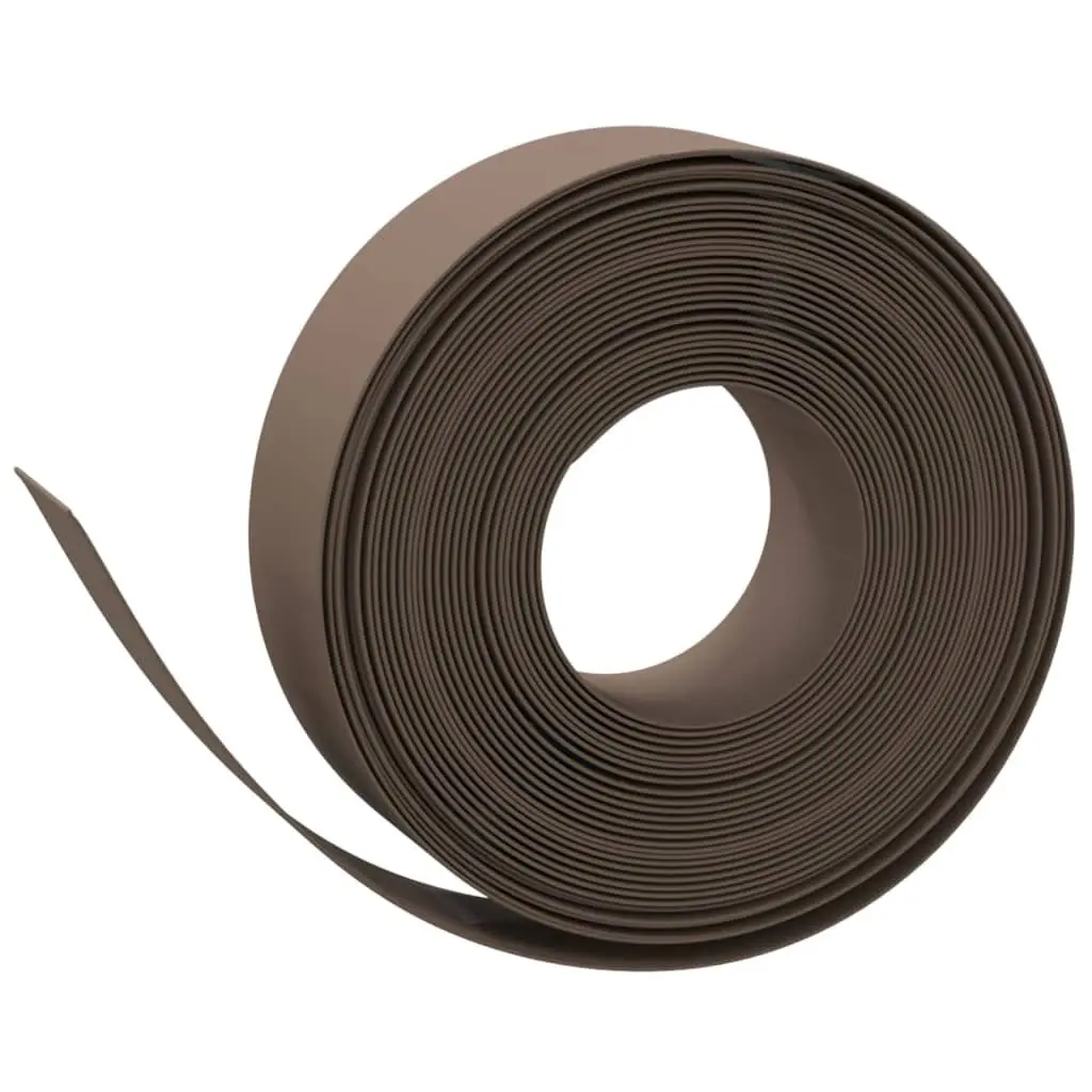 Garden Edging Border 2 Pieces Brown 10 m