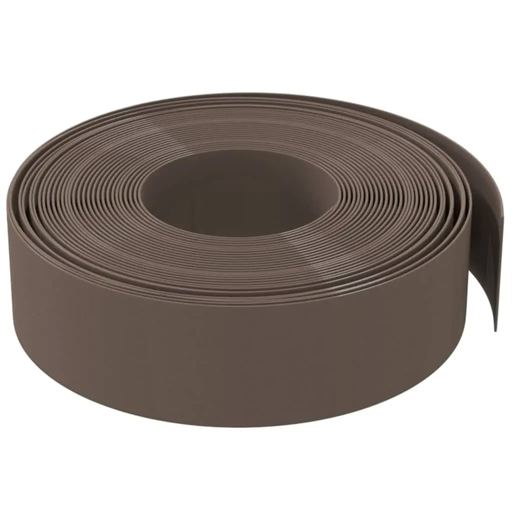Garden Edging Border 2 Pieces Brown 10 m