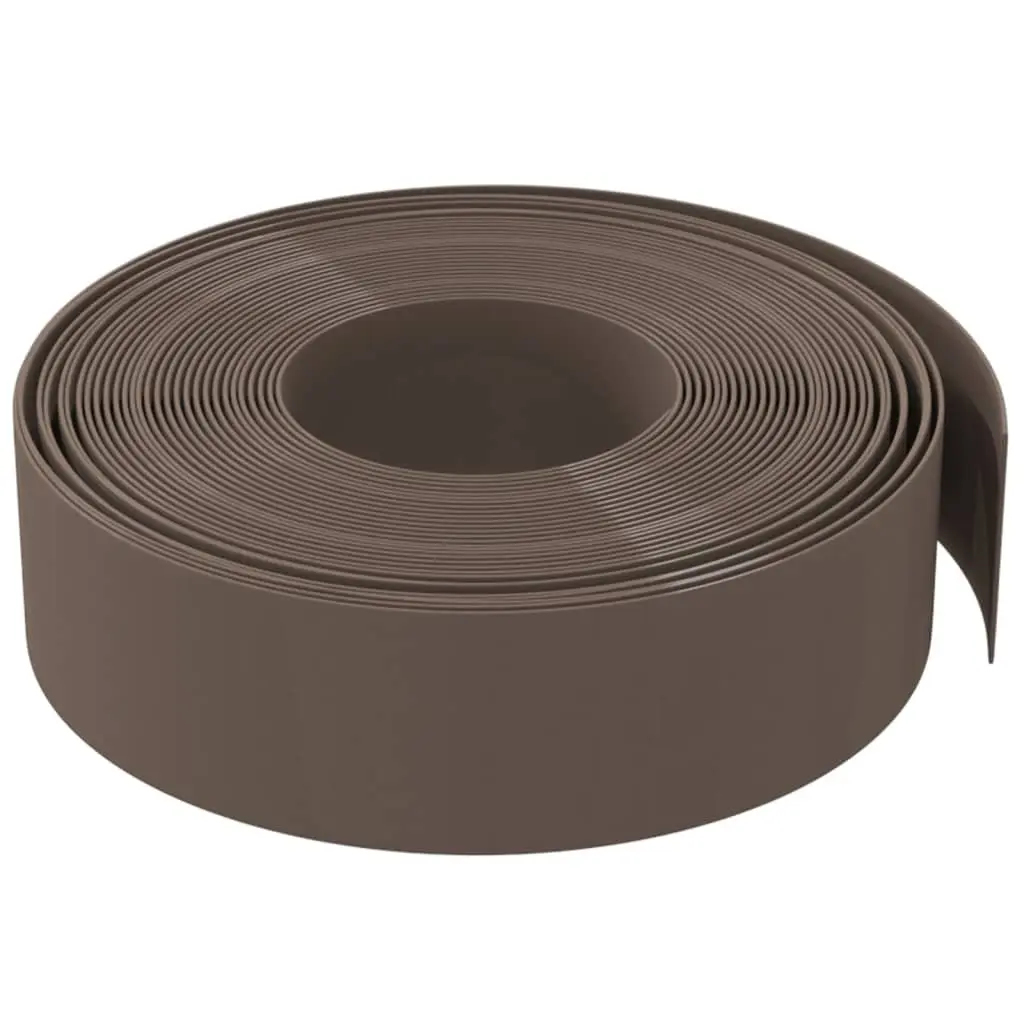 Garden Edging Borders 3 pcs Brown Flexible Lawn Edge 10 m Outdoor Lawn Edging