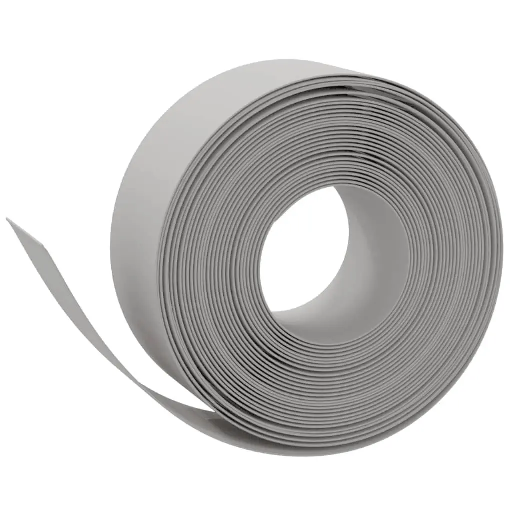 Garden Edging Borders 3 pcs Grey 10 m Flexible Lawn Edge Flower Bed Path Barrier