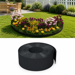 10m Black Flexible Edging - Durable Garden Barrier