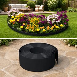 Garden Edging Border Specifications: 10m Black Set of 4
