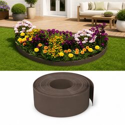 Garden Edging Border: 2 Brown Pieces, 10 m Total