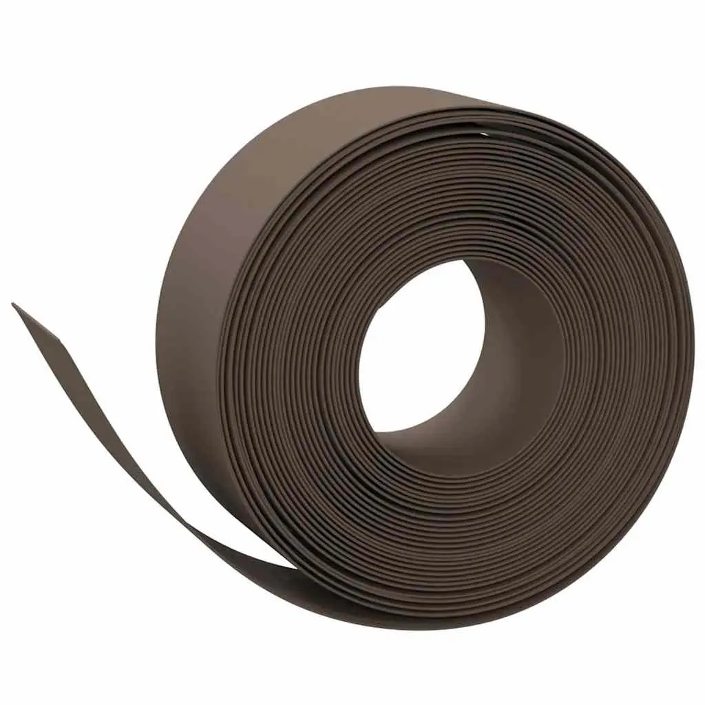 Garden Edging Borders 5 Pieces Brown 10 m Flexible Lawn Edgings Landscaping