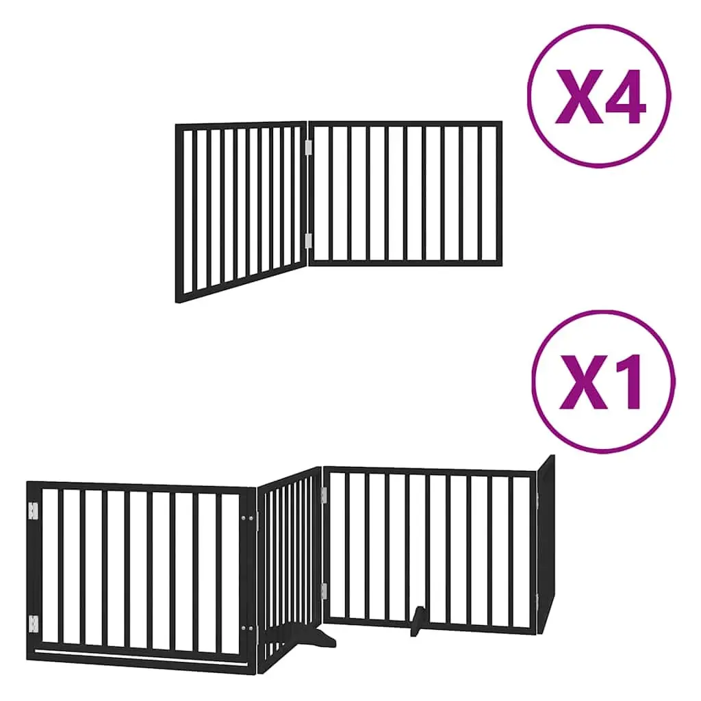 Foldable Dog Gate with Door Panel