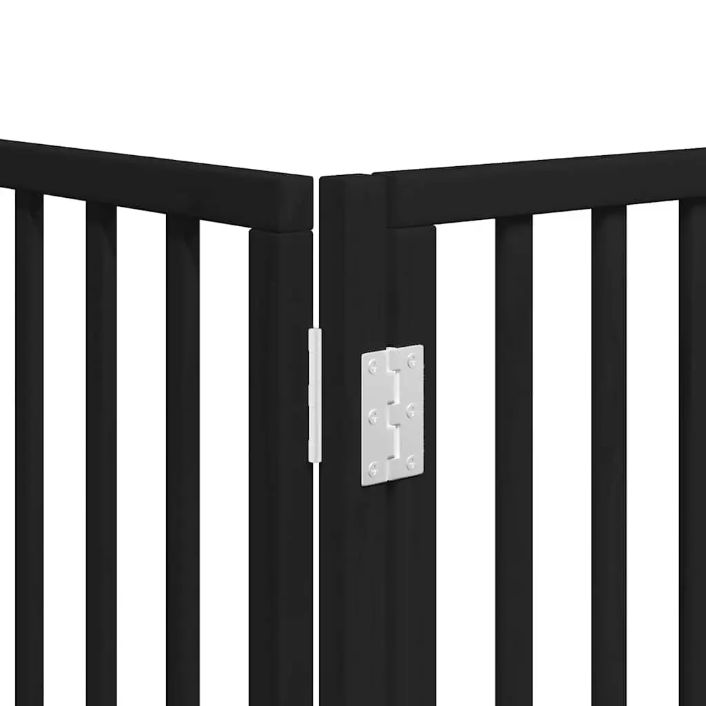 Black Foldable Dog Gate with 10 Panels