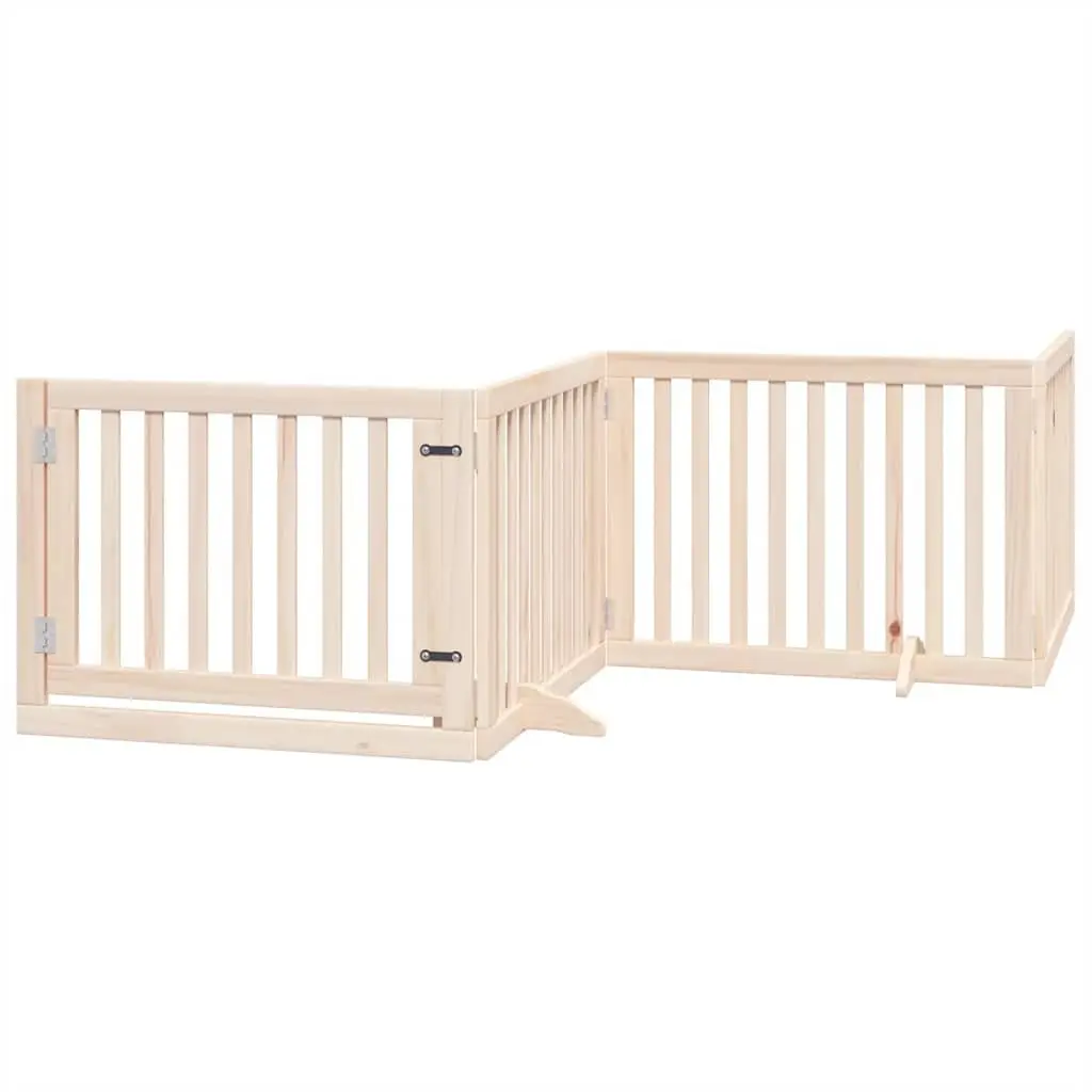 Dog Gate Foldable 10 Panels 800cm Poplar Wood Pet Safety Playpen Enclosure with