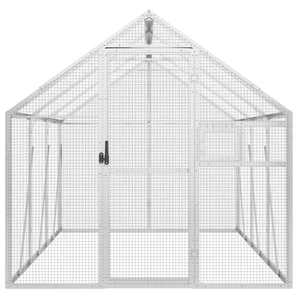 Large Bird Aviary Silver 1.79x3x1.85m Aluminium Frame Wire Mesh Cage