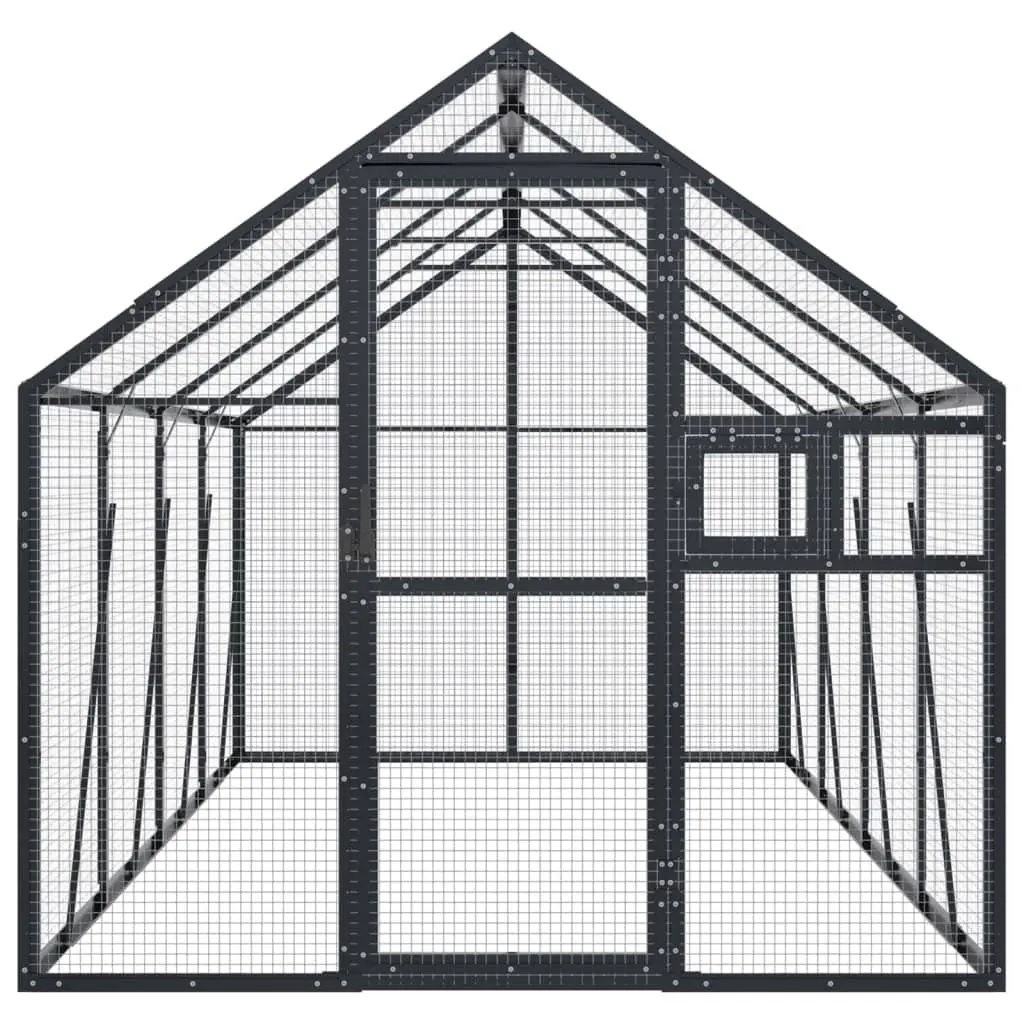 Bird Aviary Anthracite Aluminium Frame Wire Mesh Outdoor Indoor Pet Cage