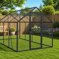 Bird Aviary Specifications: 1.79x6x1.85 m Aluminium Cage