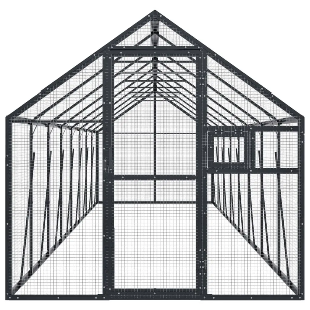 Aviary Bird Cage Anthracite Aluminium Frame Wire Mesh Large Outdoor Garden Pen