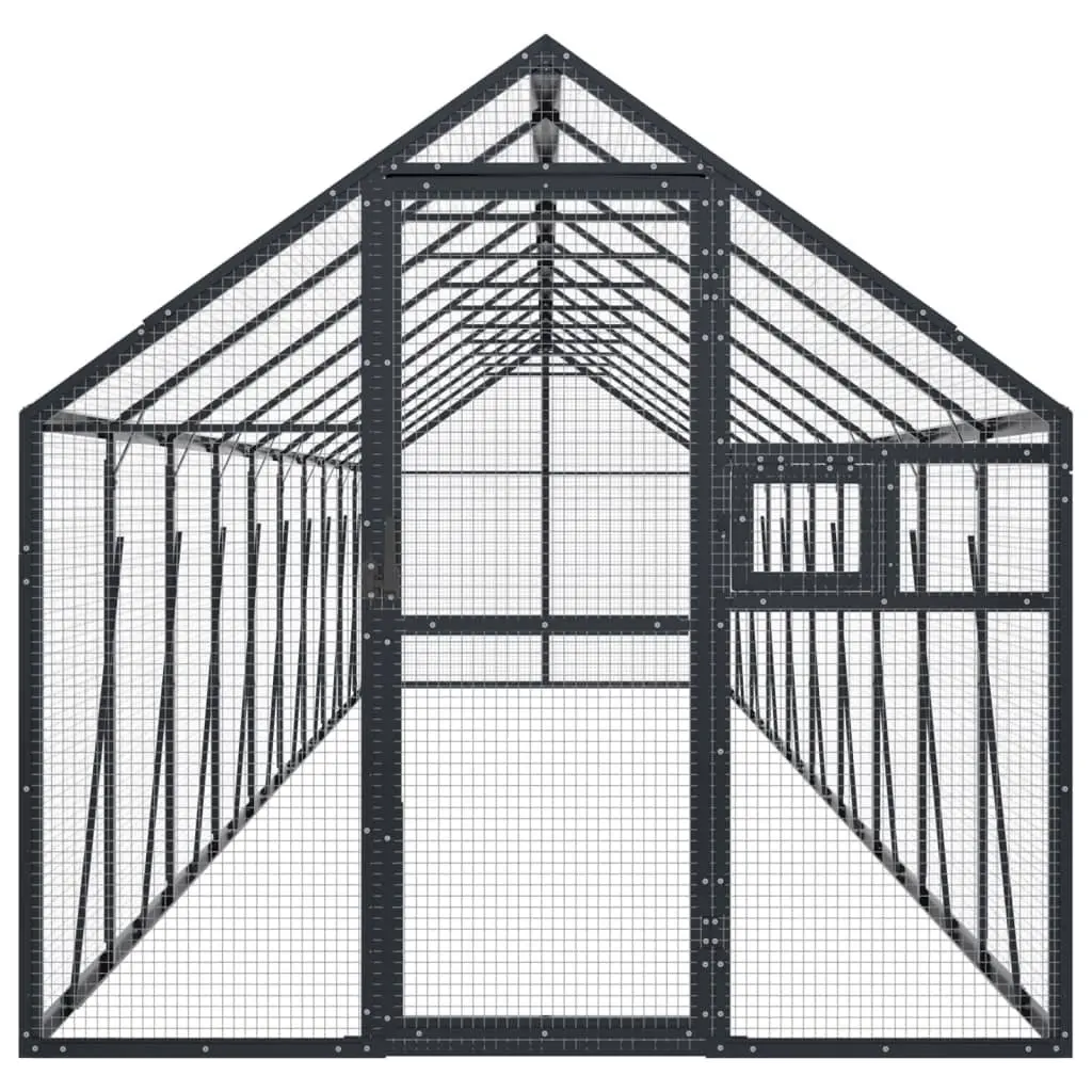 Bird Aviary Outdoor Enclosure Large Anthracite Aluminium Frame Wire Mesh