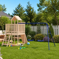 Specifications of Wooden Swing Set with Climbing Features