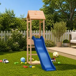 Children’s Wooden Playset with Sandbox and Wave Slide
