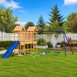Outdoor Playset Specifications: Solid Wood Climbing Frame