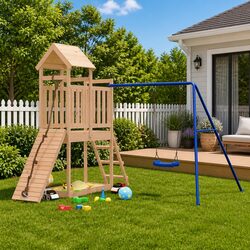 Wooden Playset Specifications: Climbing Frame, Swing, Sandbox