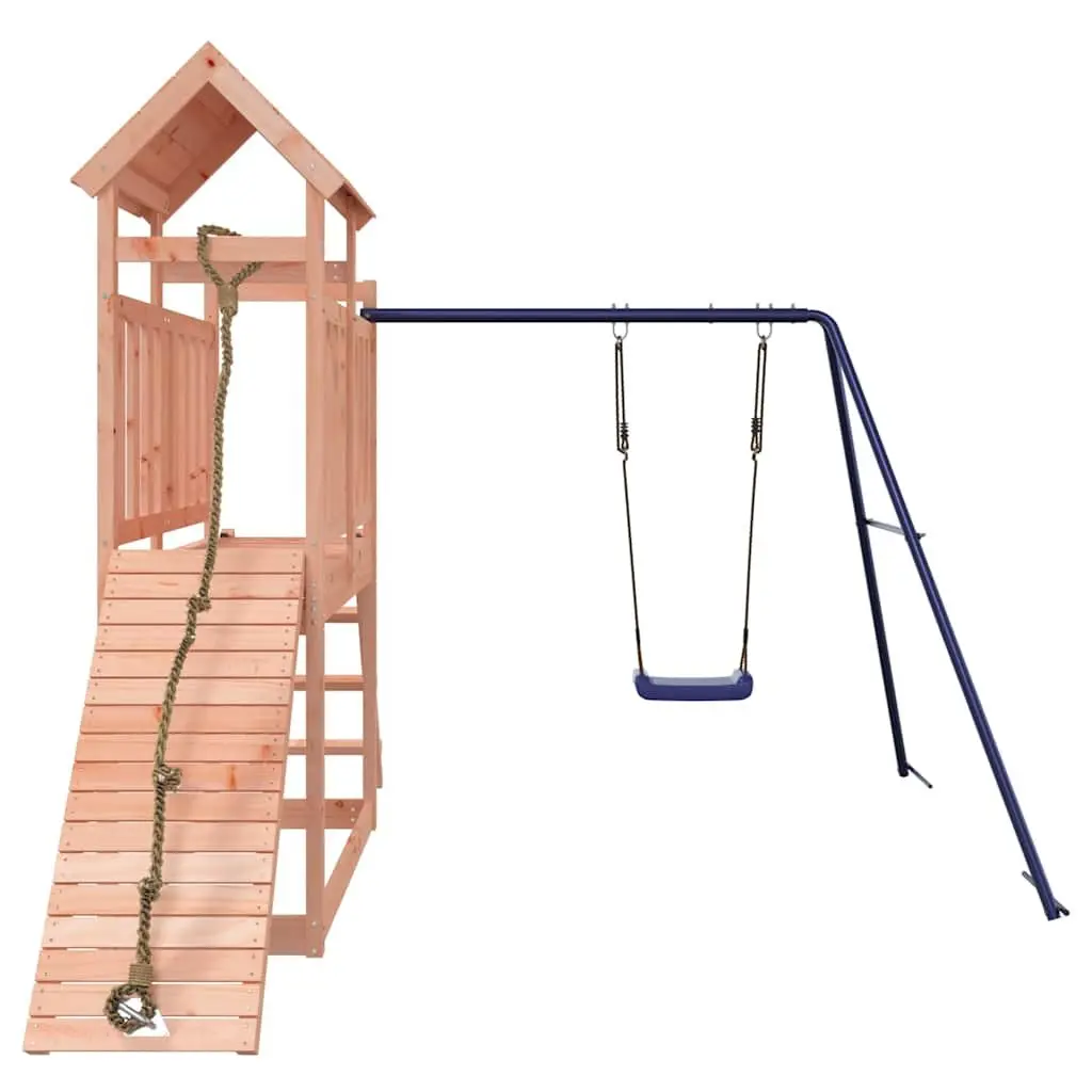 Wooden Outdoor Playset Climbing Frame Swing Slide Sandbox for Backyard