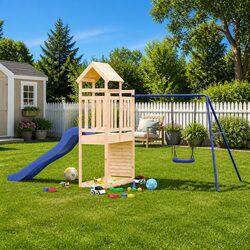 Climbing Frame Slide and Sandbox for Outdoor Play