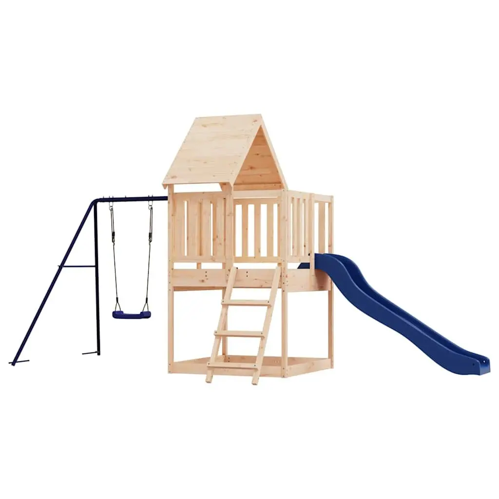 Wooden Outdoor Playset Climbing Frame Swing Slide Sandbox Garden 90 cm