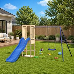 Specifications of Wooden Outdoor Playset with Slide and Sandpit