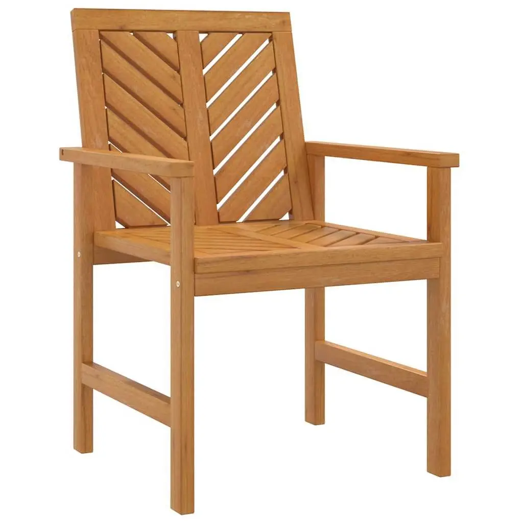 Outdoor Dining Chairs 4 pcs Solid Acacia Wood Garden Seating Brown
