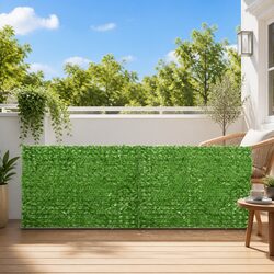 500x150cm Outdoor Privacy Screen with Green Leaves