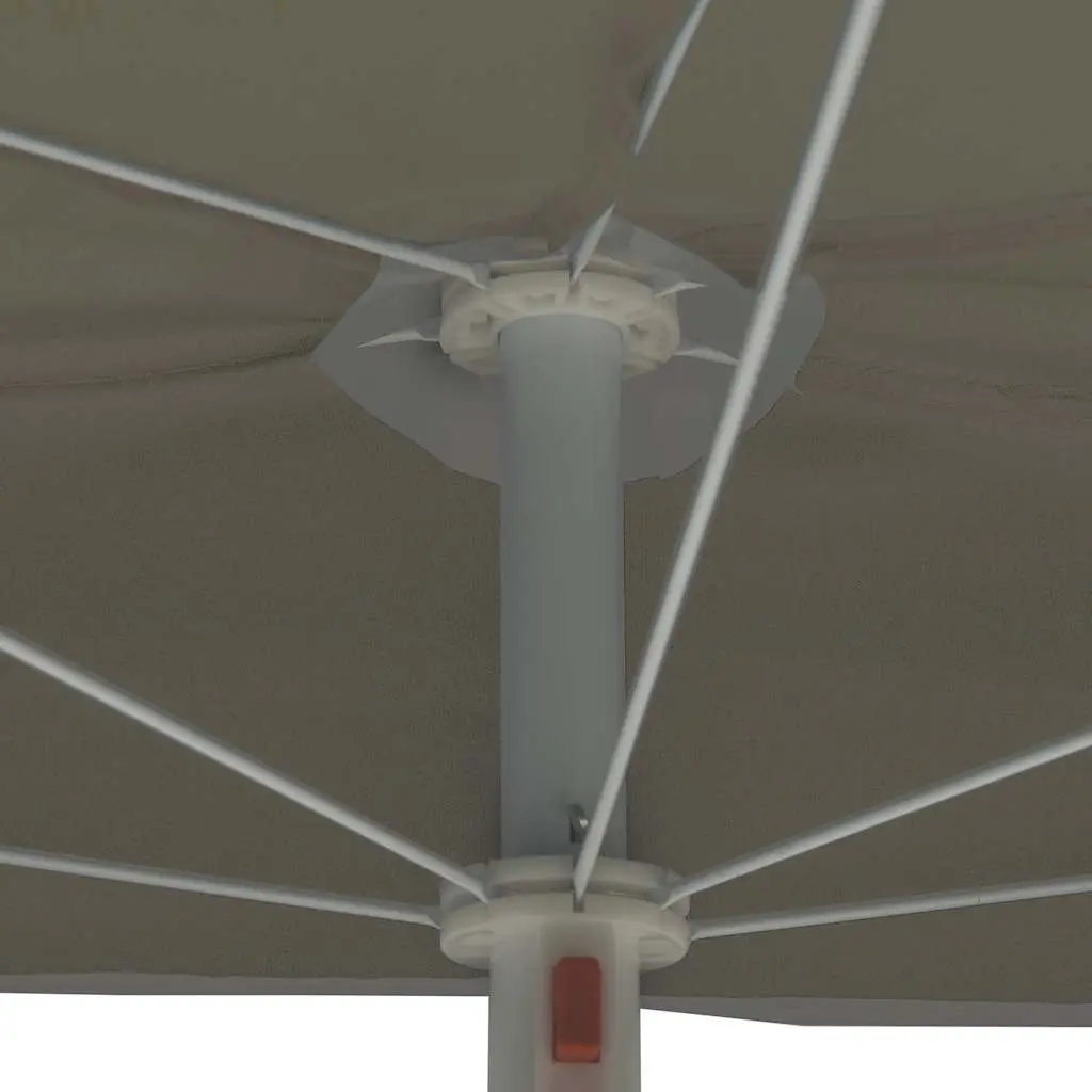 Half Round Garden Parasol Outdoor Shade Sunshade UV Protective Easy Open Close