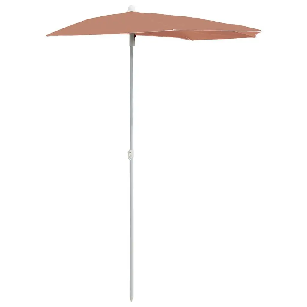 Half Round Parasol 180x90cm in Orange