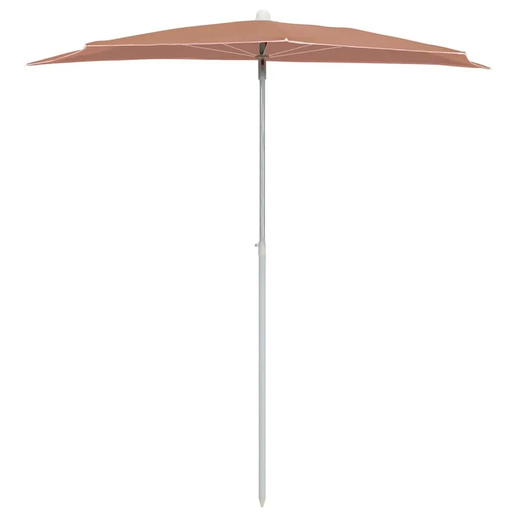 Half Round Parasol 180x90cm in Orange