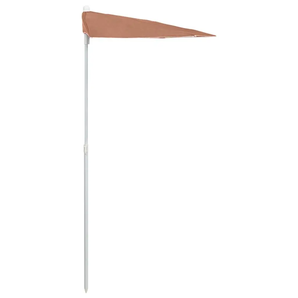 Half Round Parasol 180x90cm in Orange