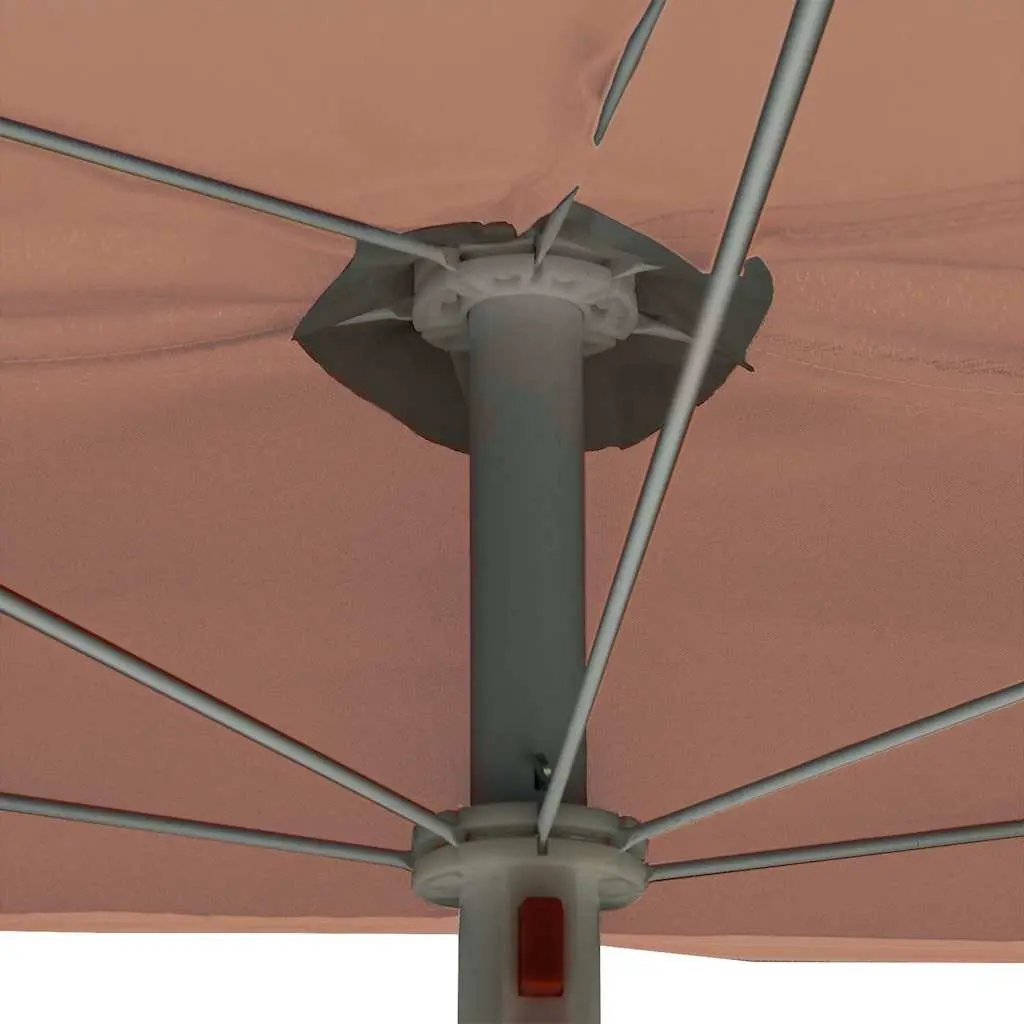 Half Round Parasol 180x90cm in Orange
