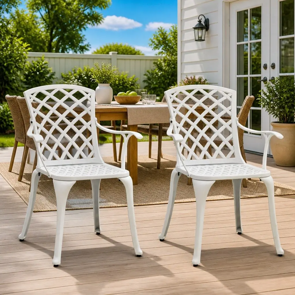 2 pcs Outdoor Garden Chairs Set