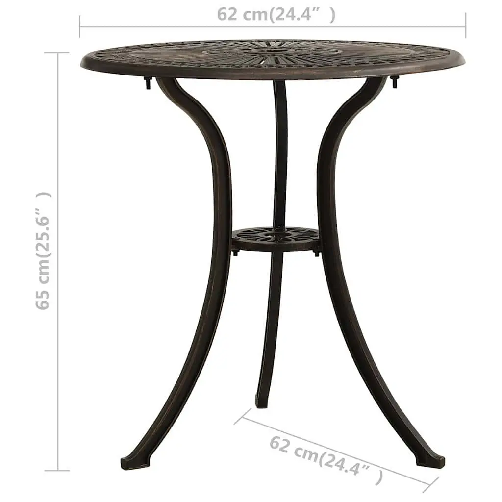Garden Table Outdoor Use Brown 62x62x65cm