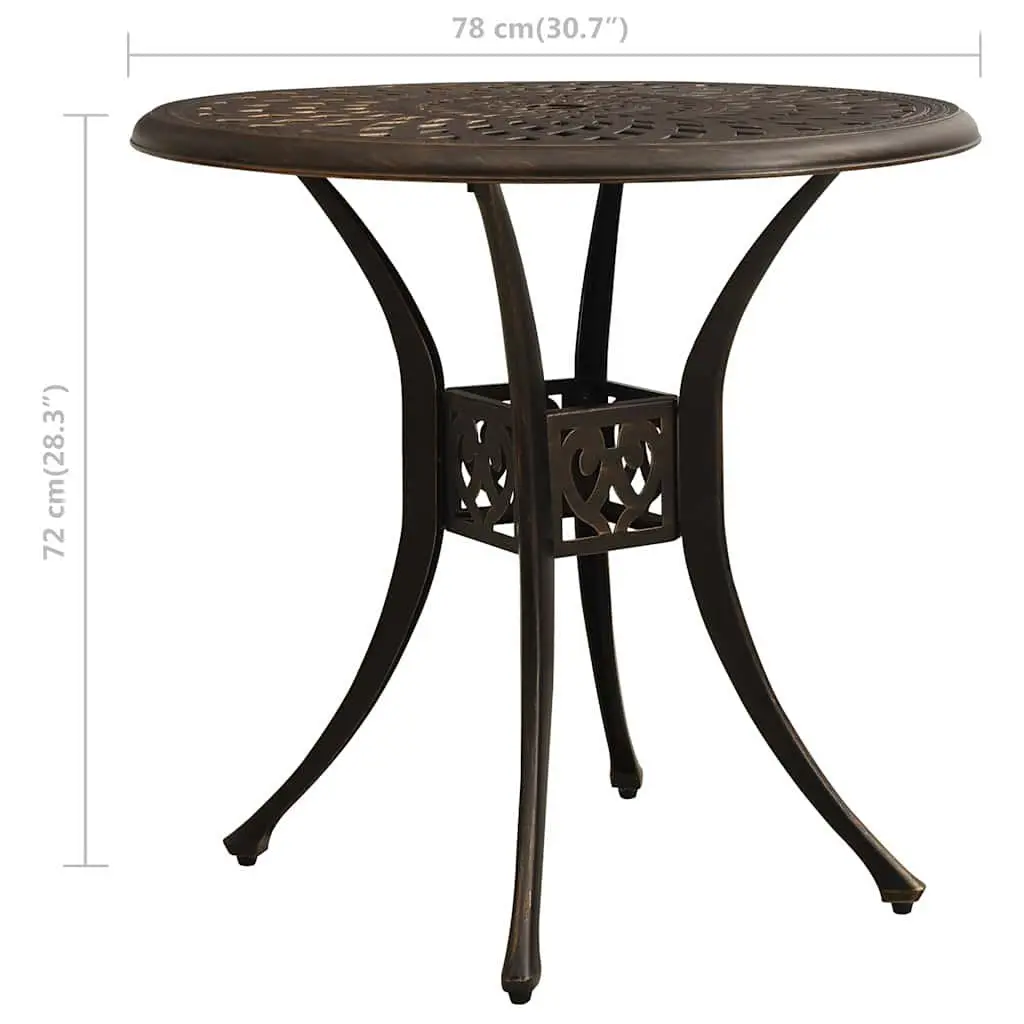 Garden Table Outdoor Patio Furniture Brown Square 78x78x72cm