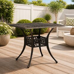 Specifications of Cast Aluminium Garden Table: 90x90 cm
