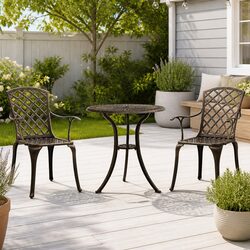 Specifications of 3 Piece Bistro Set in Brown