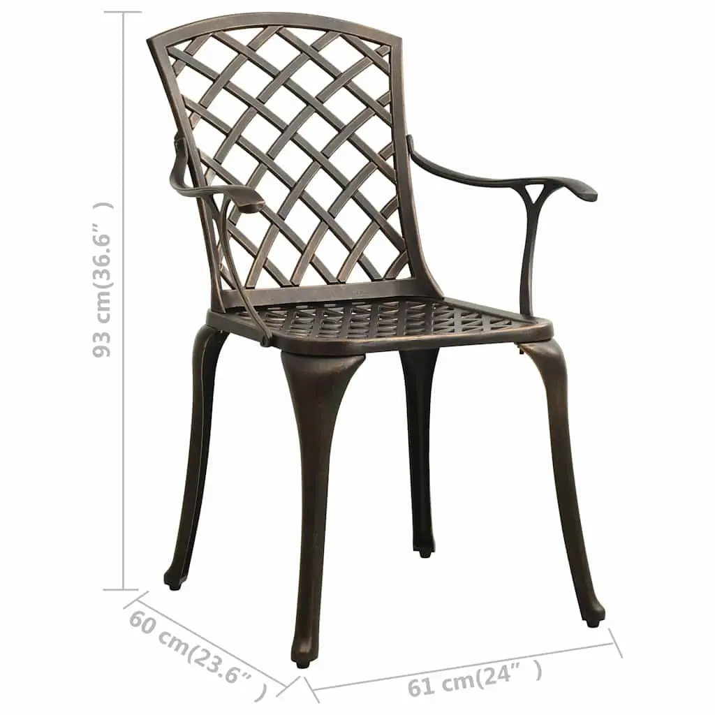 3 Piece Bistro Set in Brown