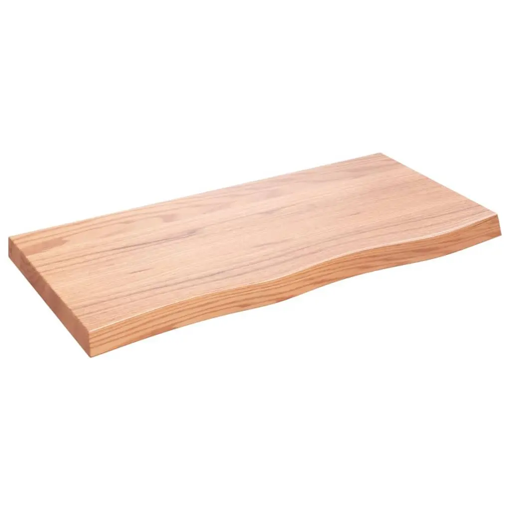 Bathroom Countertop 100x50x6 cm Brown Solid Oak Wood Worktop Vanity Top