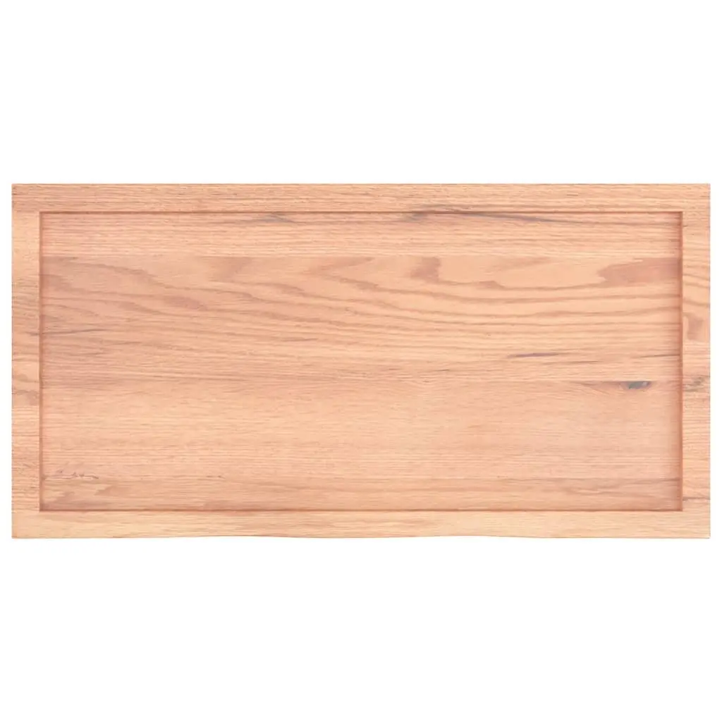 Bathroom Countertop 100x50x6 cm Brown Solid Oak Wood Worktop Vanity Top