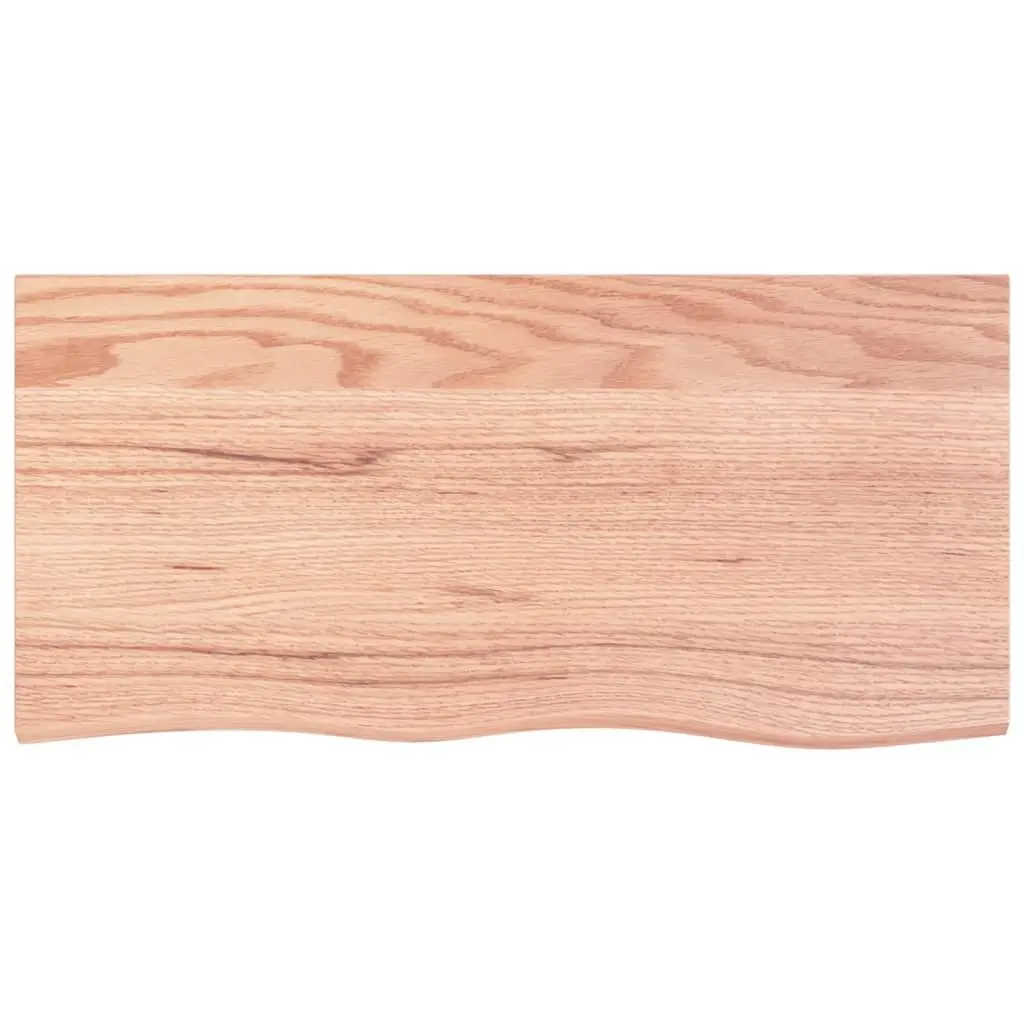 Bathroom Countertop 100x50x6 cm Brown Solid Oak Wood Worktop Vanity Top