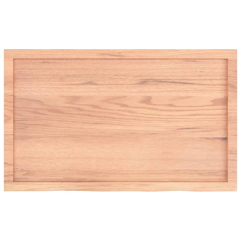 Bathroom Countertop Solid Oak Wood Light Brown 100x60cm Vanity Worktop