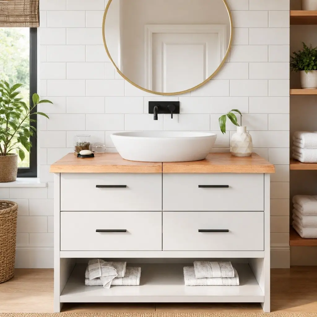 Bathroom Countertop 120 x 50 x 4 cm Solid Oak Wood