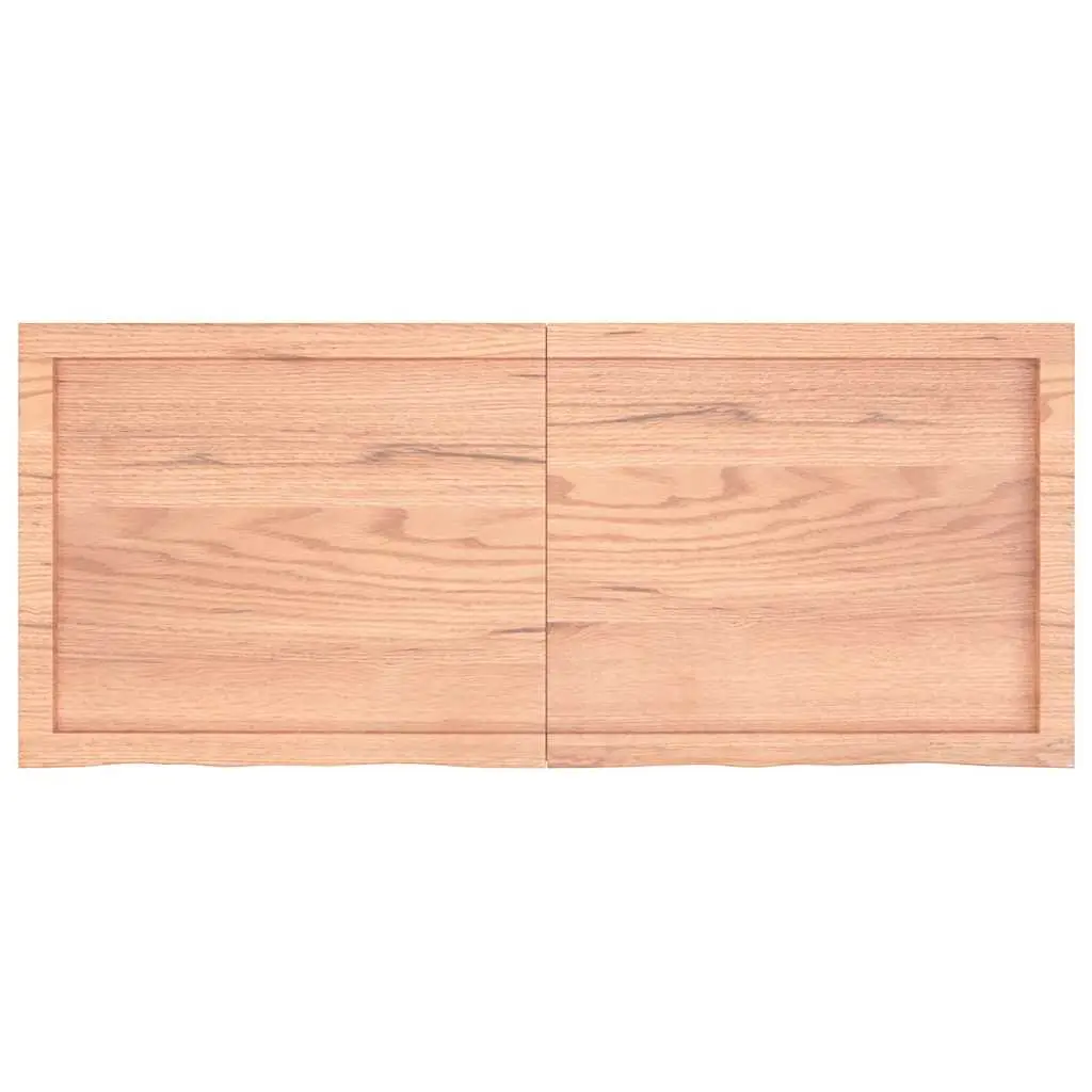Bathroom Vanity Top Solid Oak Wood Brown 120x50x6cm
