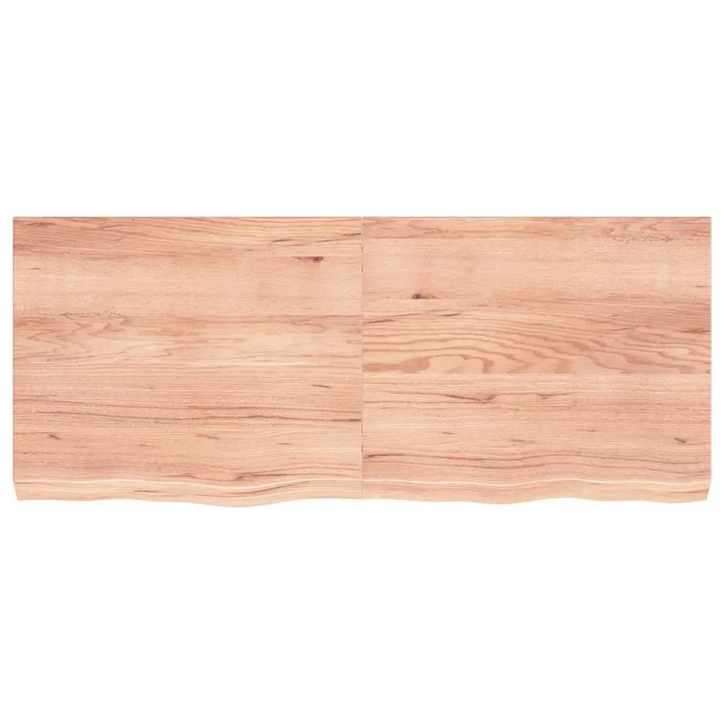 Bathroom Vanity Top Solid Oak Wood Brown 120x50x6cm
